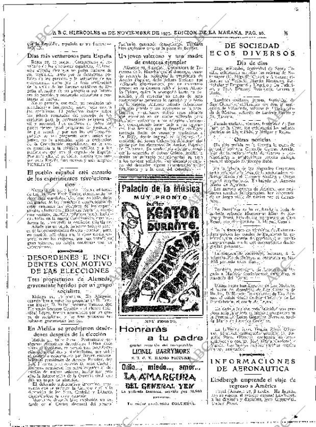 ABC MADRID 22-11-1933 página 26