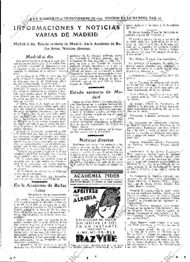 ABC MADRID 22-11-1933 página 35