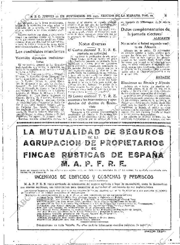 ABC MADRID 23-11-1933 página 20