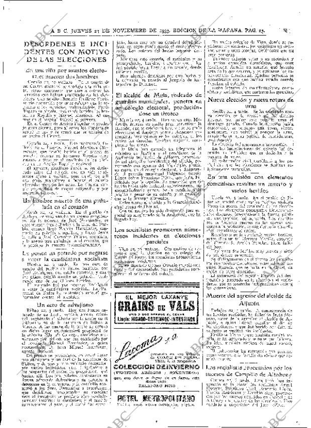 ABC MADRID 23-11-1933 página 25