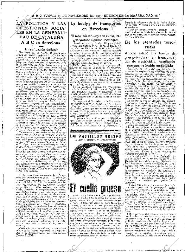 ABC MADRID 23-11-1933 página 28