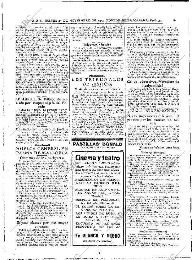 ABC MADRID 23-11-1933 página 30