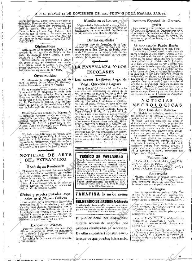 ABC MADRID 23-11-1933 página 32