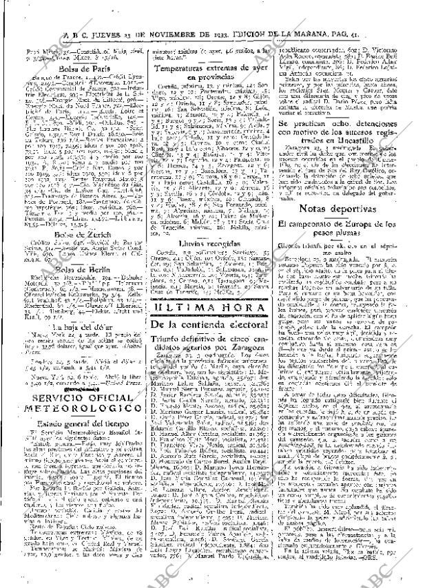 ABC MADRID 23-11-1933 página 41