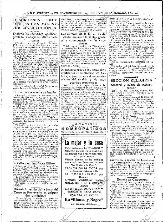 ABC MADRID 24-11-1933 página 24