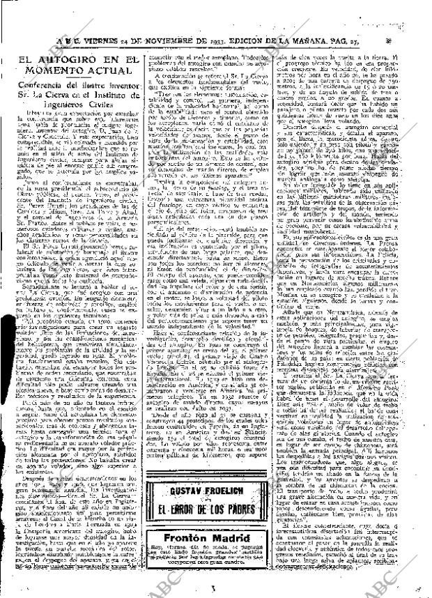ABC MADRID 24-11-1933 página 27