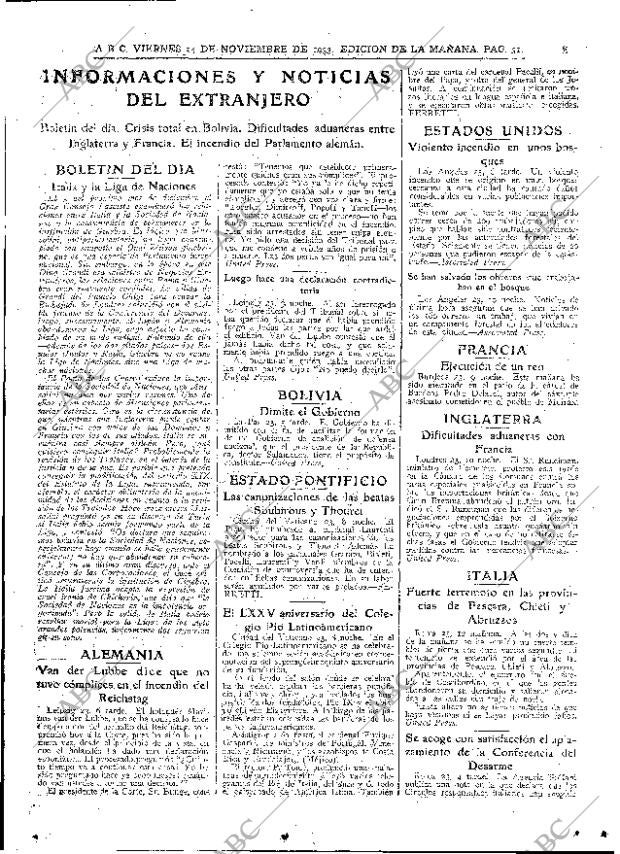 ABC MADRID 24-11-1933 página 31