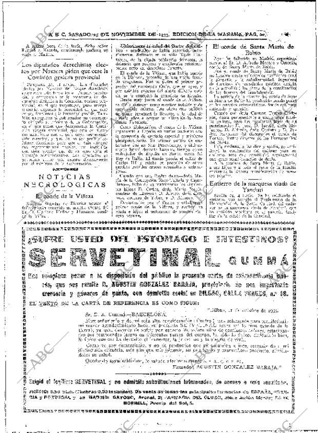 ABC MADRID 25-11-1933 página 22