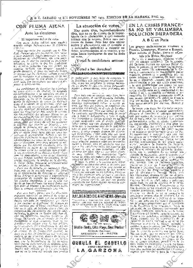 ABC MADRID 25-11-1933 página 23