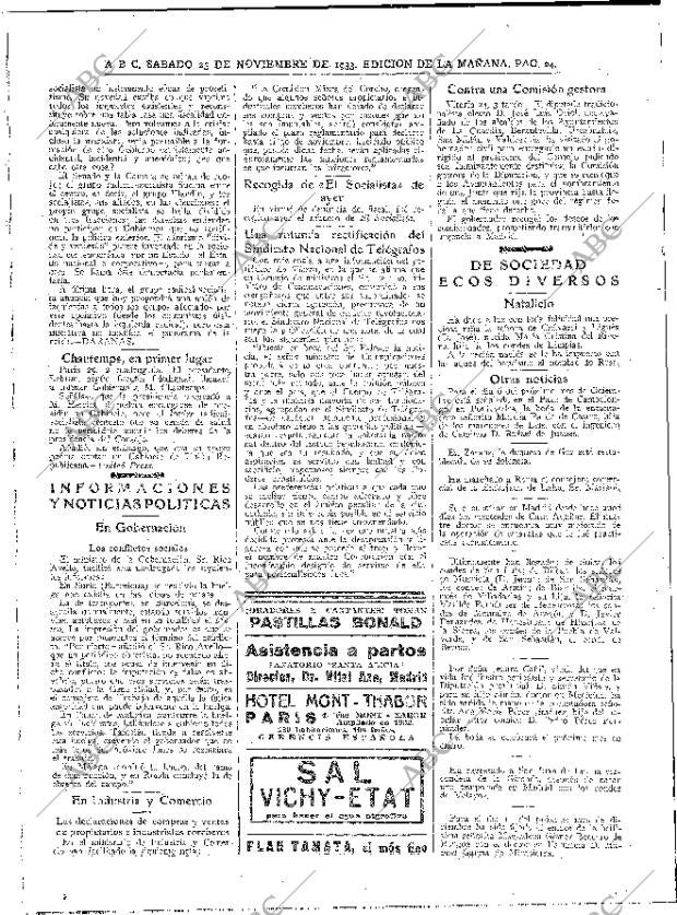 ABC MADRID 25-11-1933 página 24