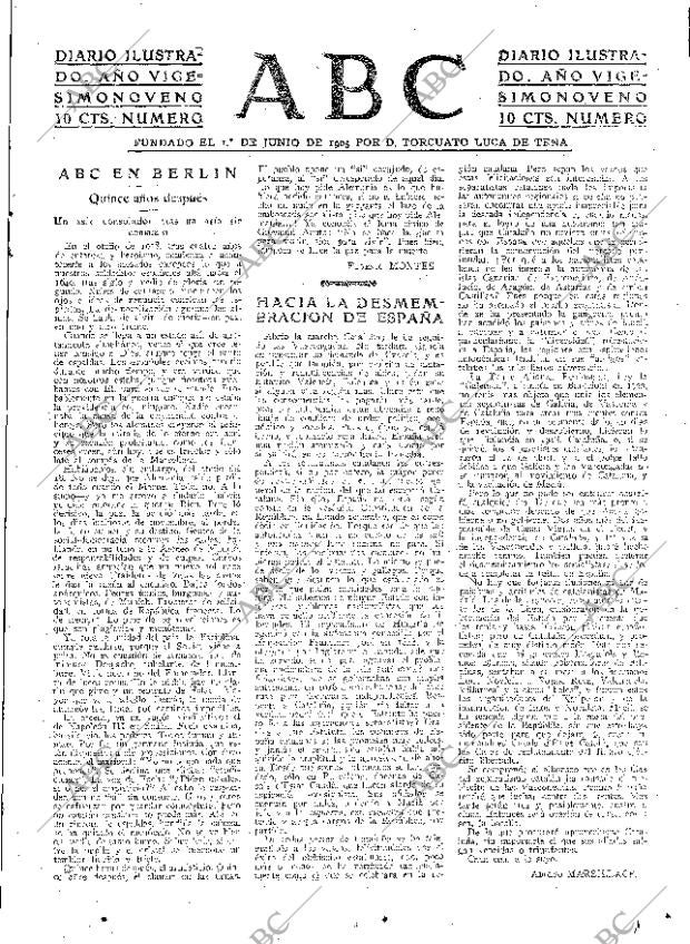 ABC MADRID 25-11-1933 página 3