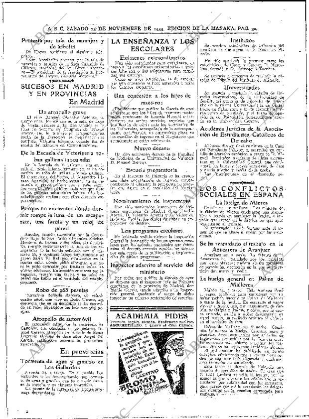 ABC MADRID 25-11-1933 página 30