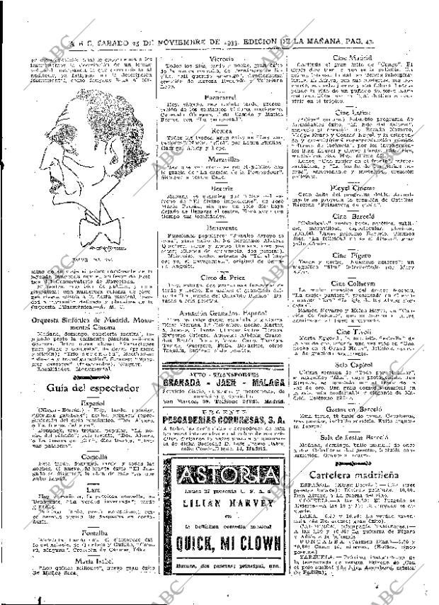 ABC MADRID 25-11-1933 página 43