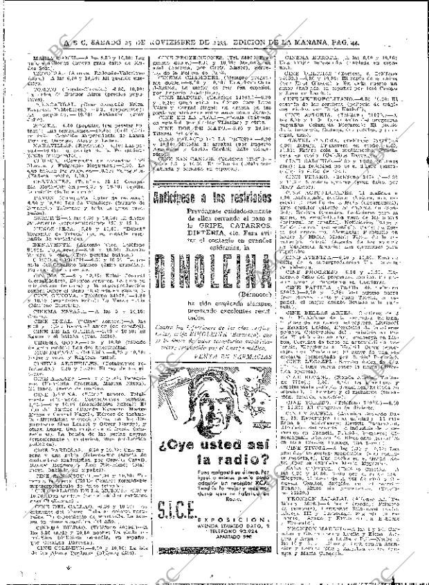 ABC MADRID 25-11-1933 página 44