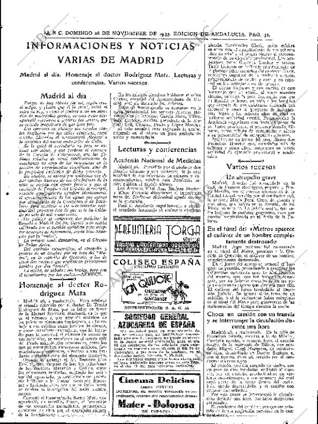 ABC SEVILLA 26-11-1933 página 31