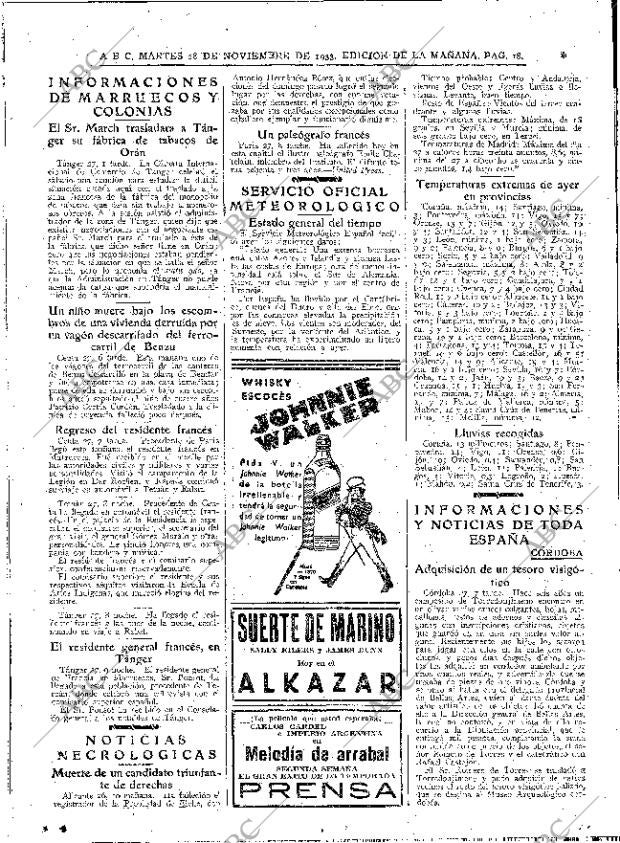 ABC MADRID 28-11-1933 página 18
