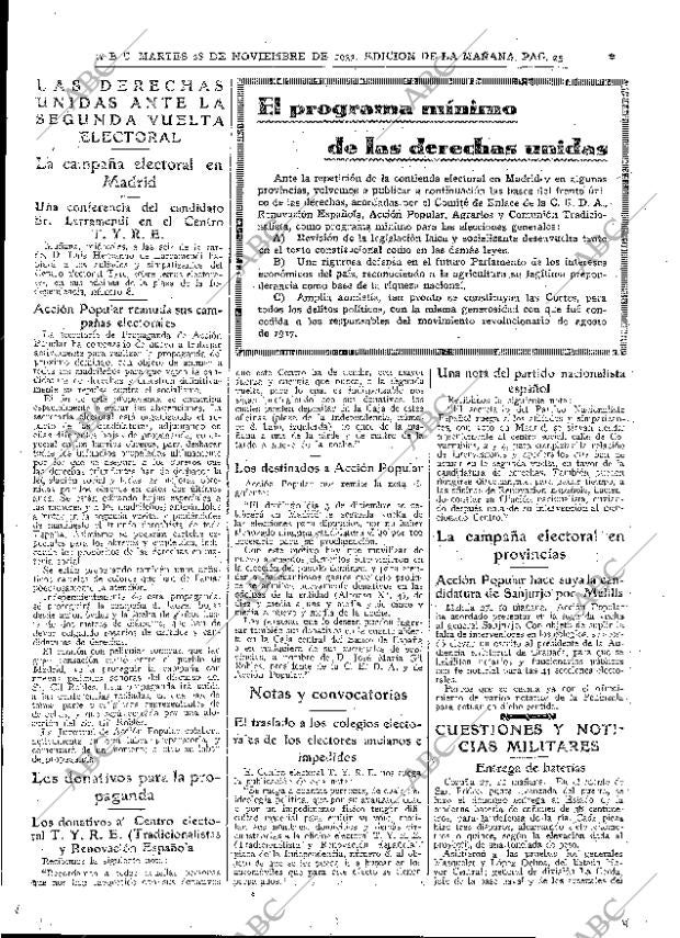 ABC MADRID 28-11-1933 página 25