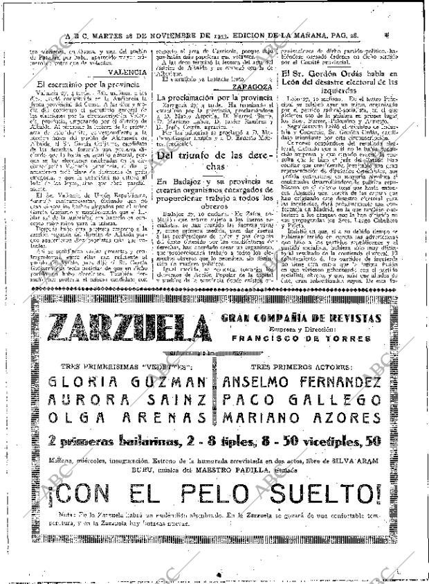 ABC MADRID 28-11-1933 página 28