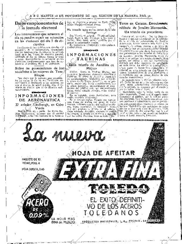 ABC MADRID 28-11-1933 página 30