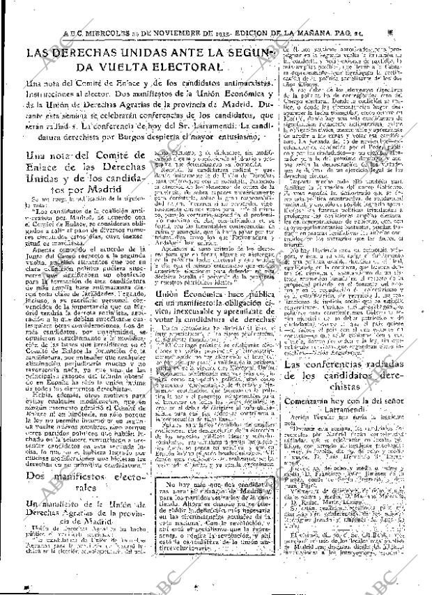 ABC MADRID 29-11-1933 página 21