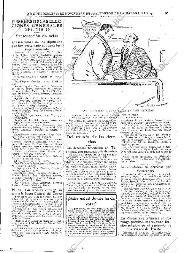 ABC MADRID 29-11-1933 página 25