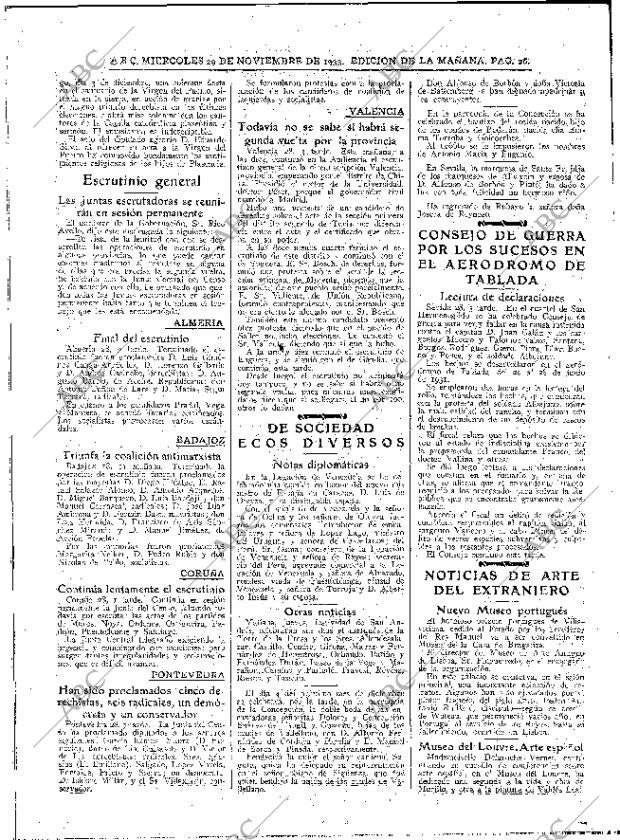 ABC MADRID 29-11-1933 página 26