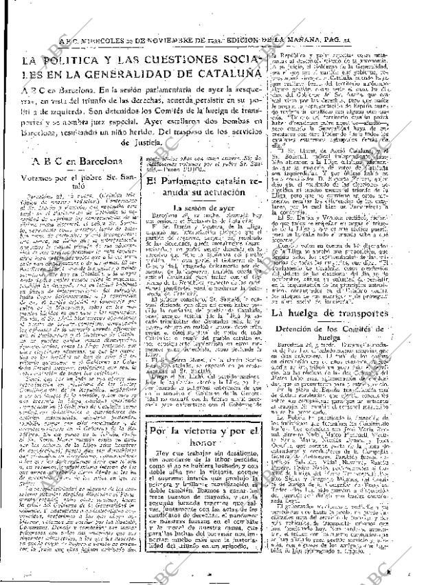 ABC MADRID 29-11-1933 página 31