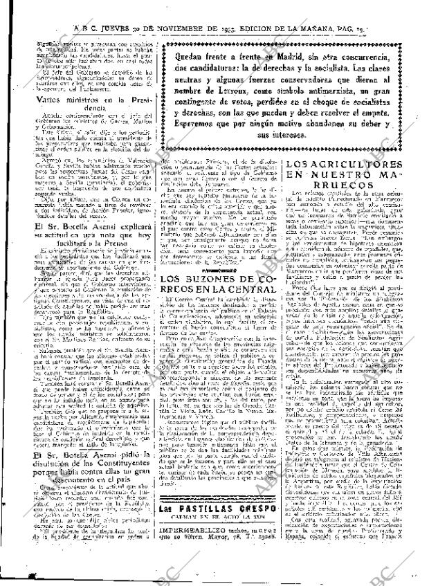 ABC MADRID 30-11-1933 página 19