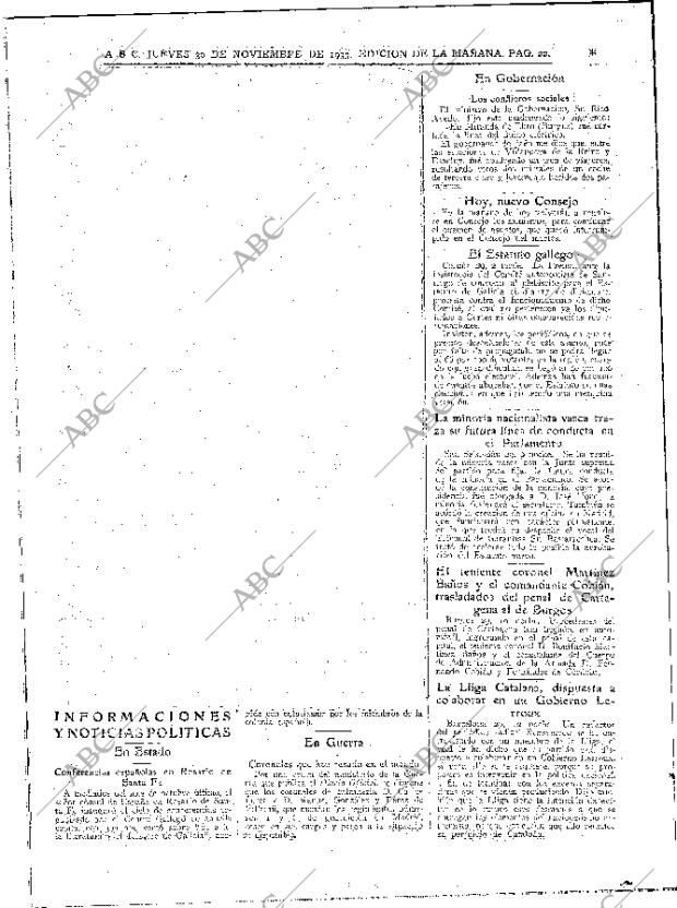 ABC MADRID 30-11-1933 página 22