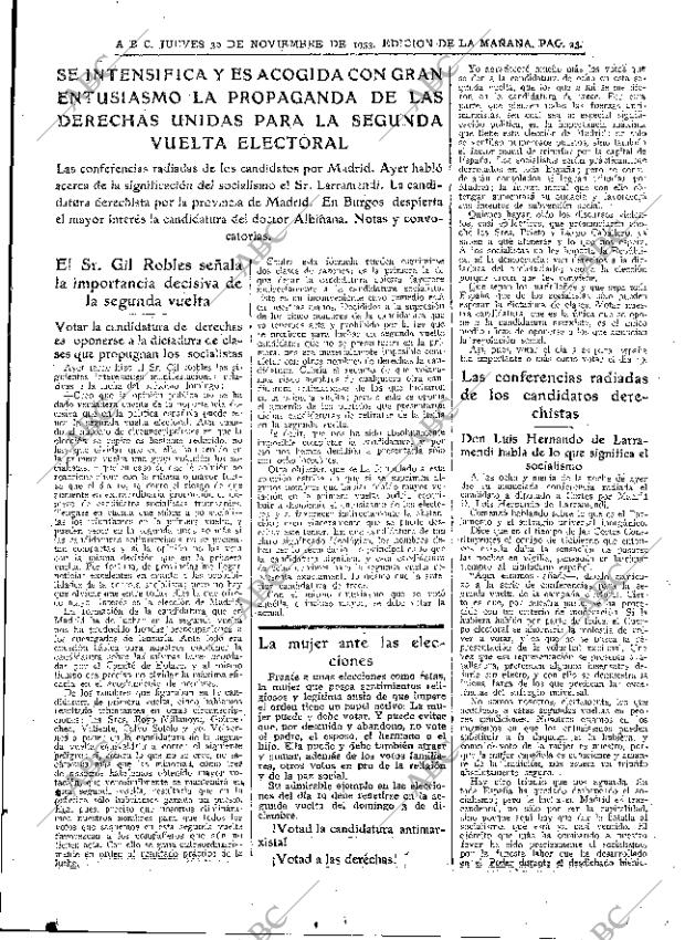 ABC MADRID 30-11-1933 página 23