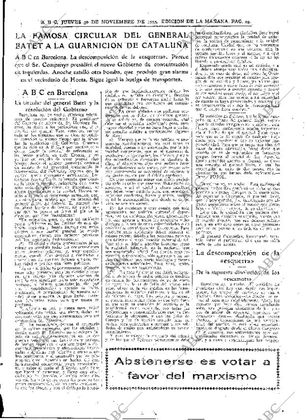 ABC MADRID 30-11-1933 página 29