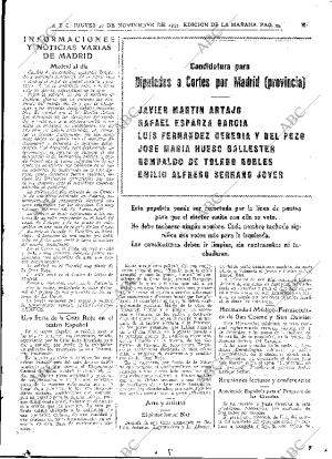 ABC MADRID 30-11-1933 página 33