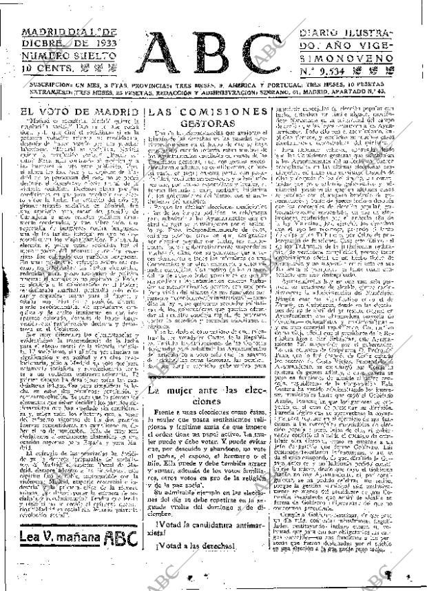 ABC MADRID 01-12-1933 página 15