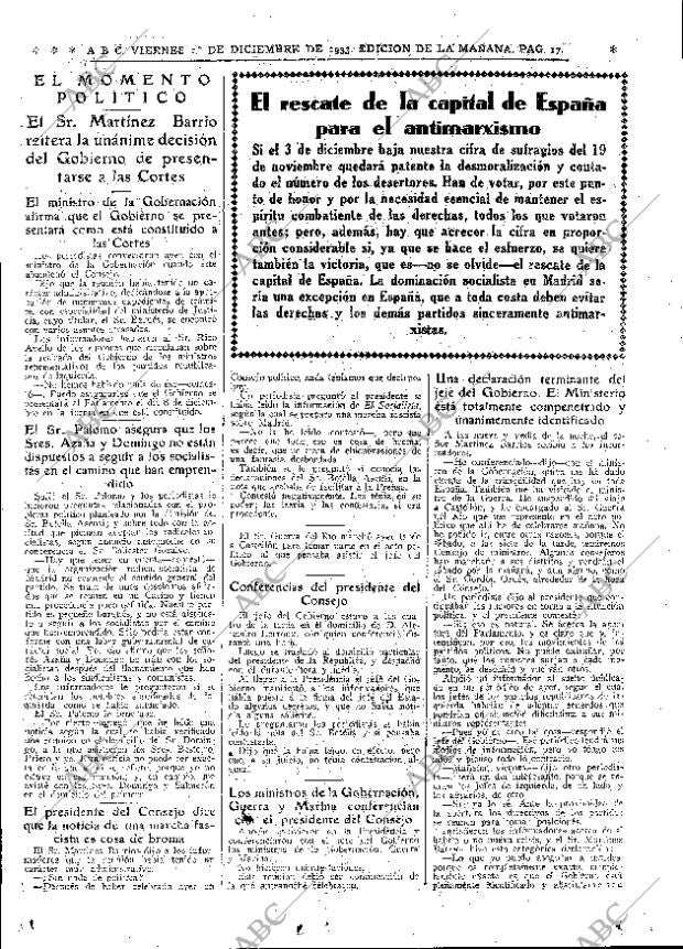 ABC MADRID 01-12-1933 página 17