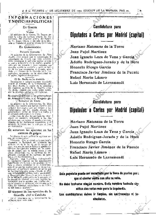 ABC MADRID 01-12-1933 página 21