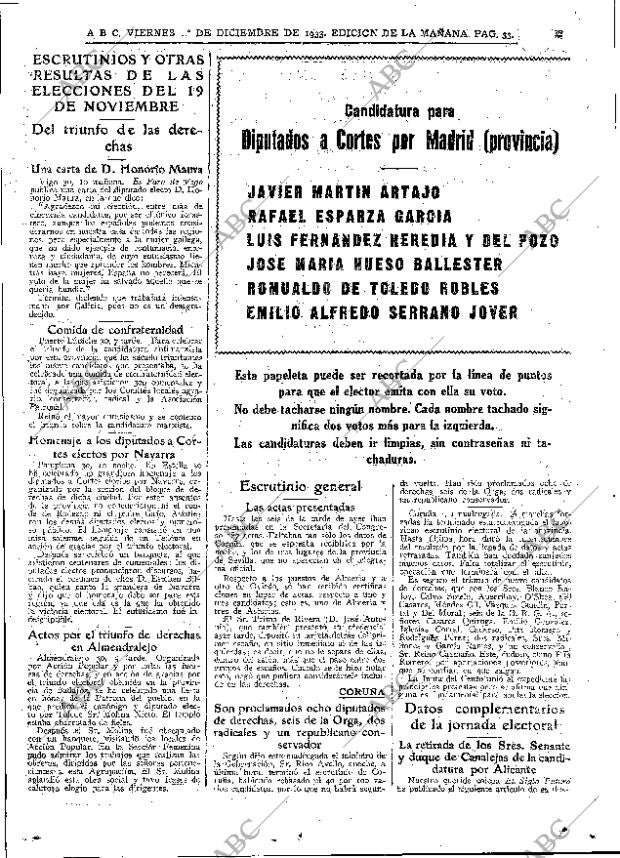 ABC MADRID 01-12-1933 página 33