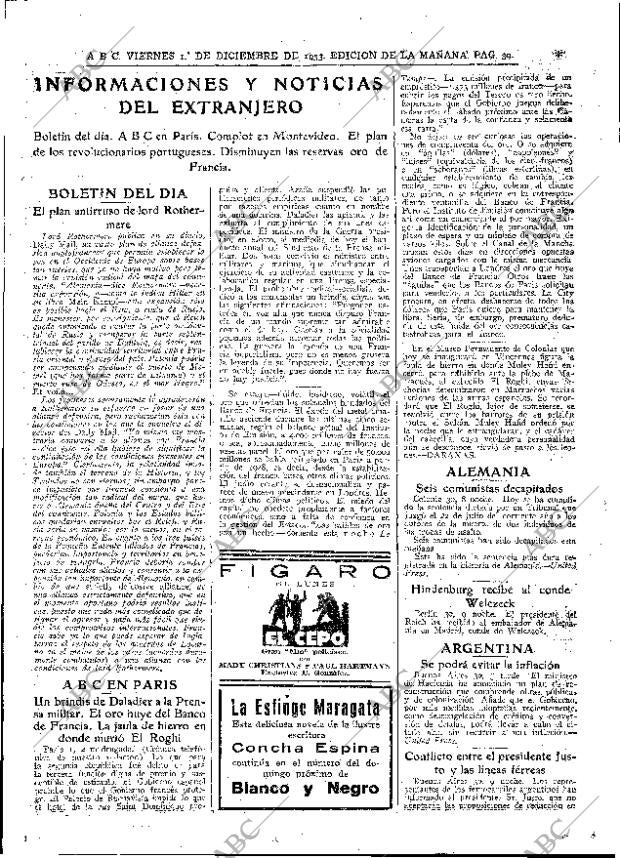 ABC MADRID 01-12-1933 página 39