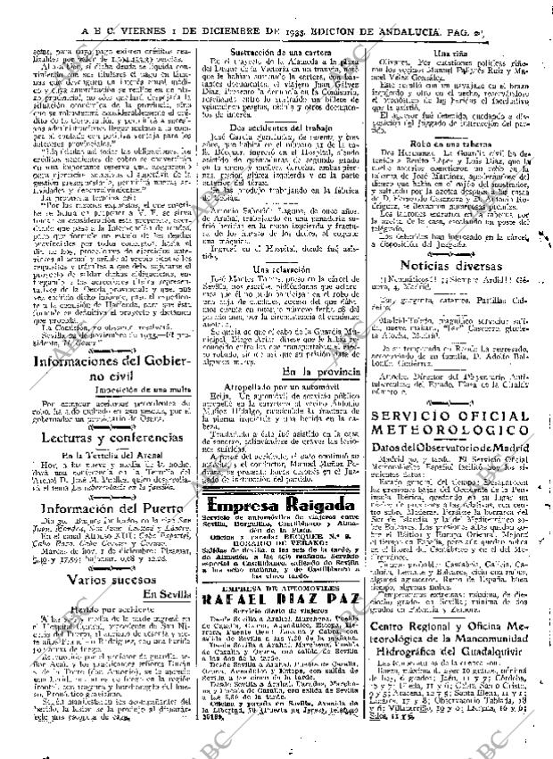 ABC SEVILLA 01-12-1933 página 26