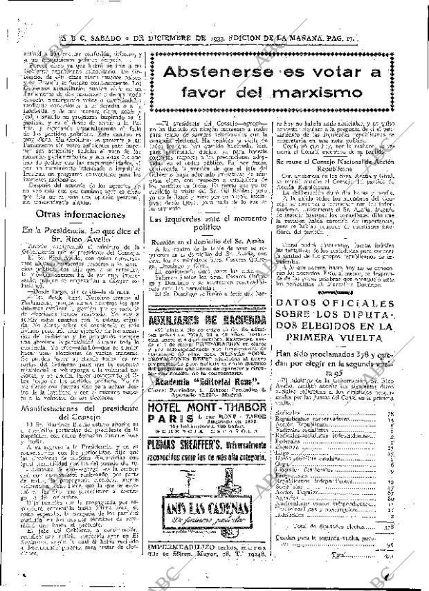 ABC MADRID 02-12-1933 página 17