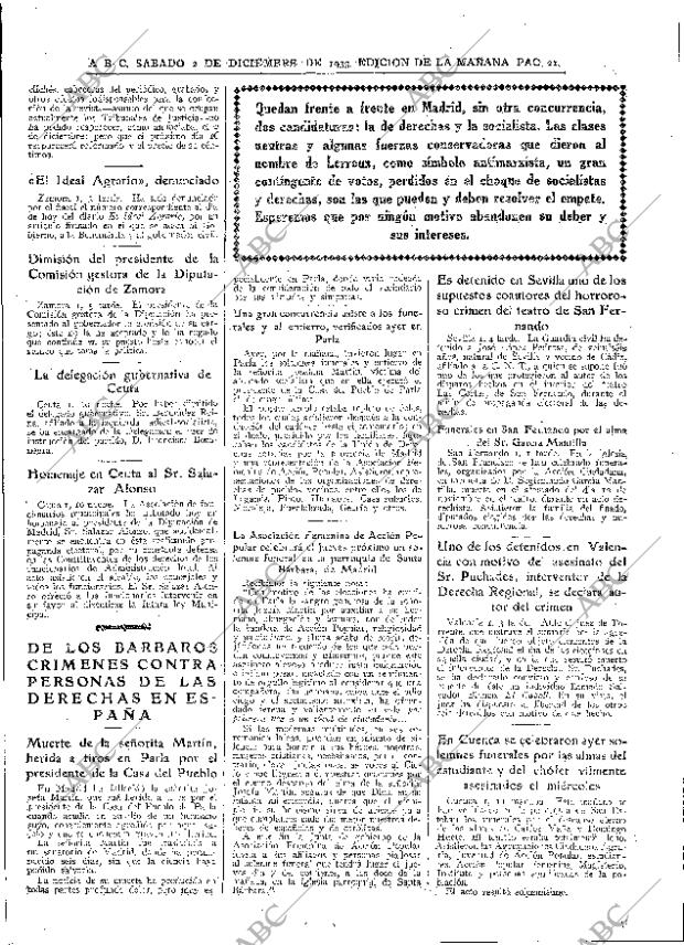 ABC MADRID 02-12-1933 página 21