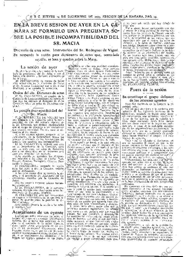 ABC MADRID 14-12-1933 página 19