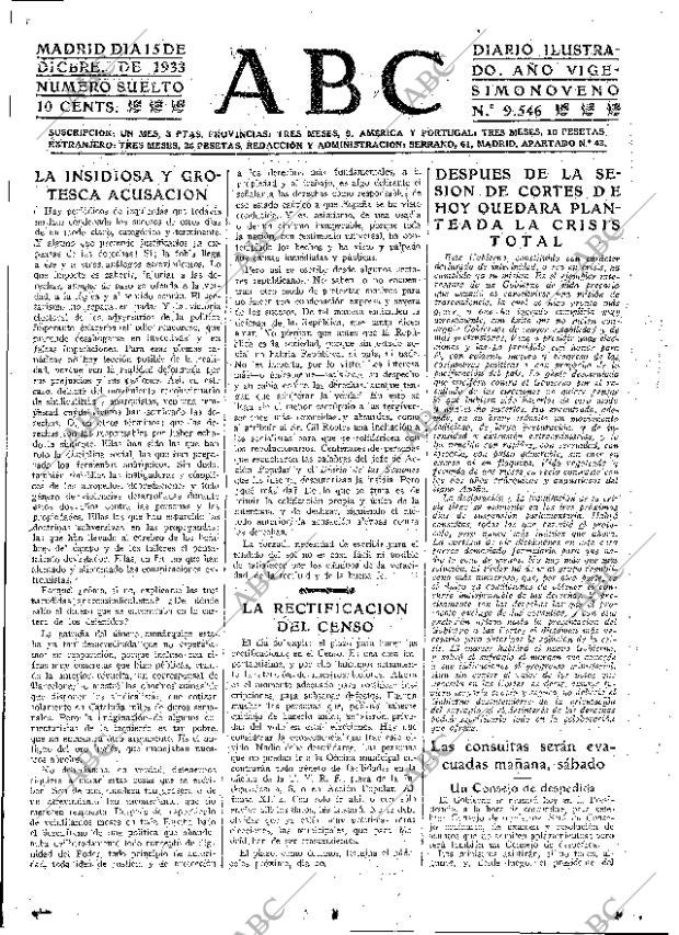 ABC MADRID 15-12-1933 página 15