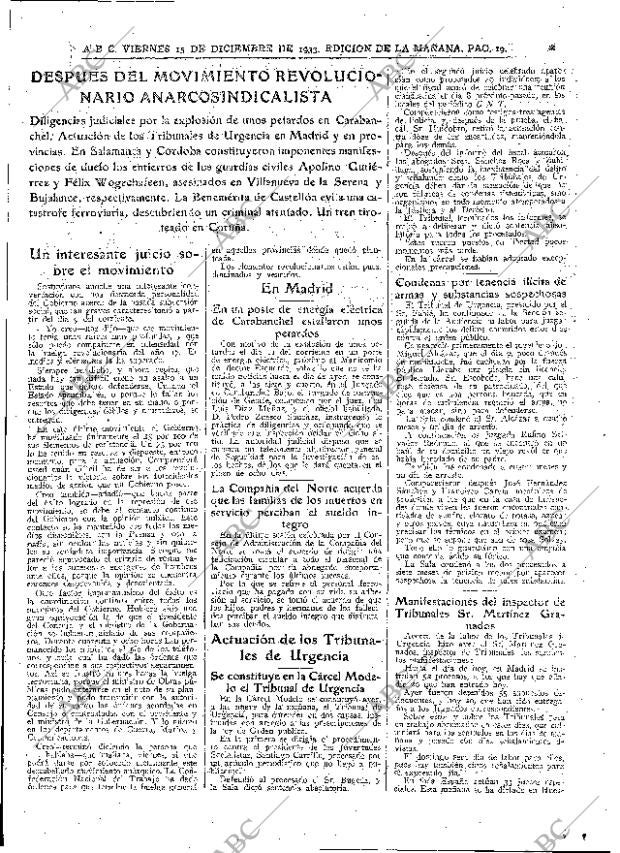 ABC MADRID 15-12-1933 página 19