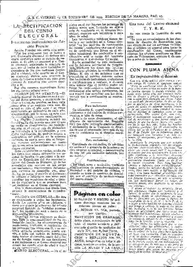 ABC MADRID 15-12-1933 página 27