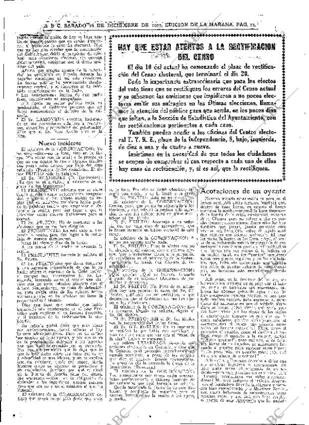 ABC MADRID 16-12-1933 página 23