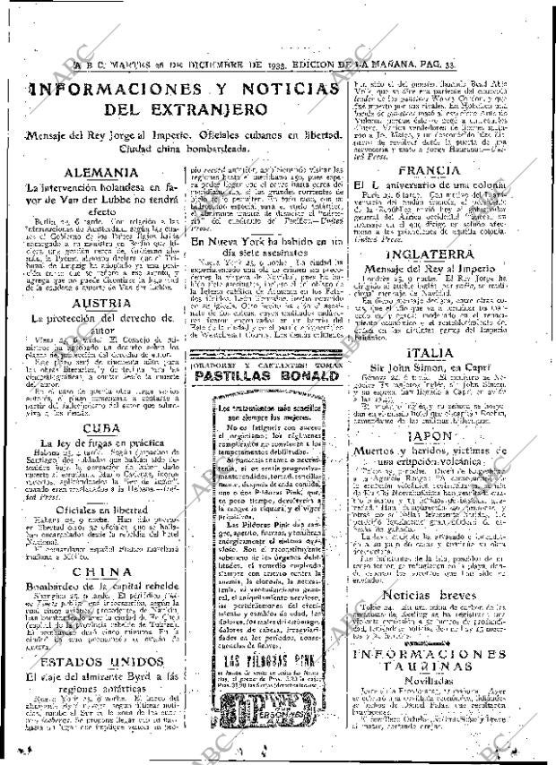 ABC MADRID 26-12-1933 página 33