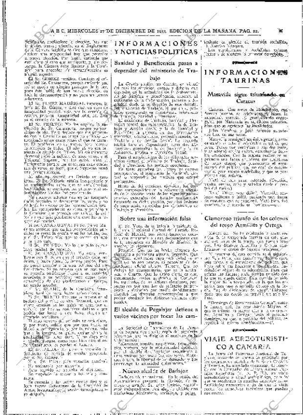 ABC MADRID 27-12-1933 página 22