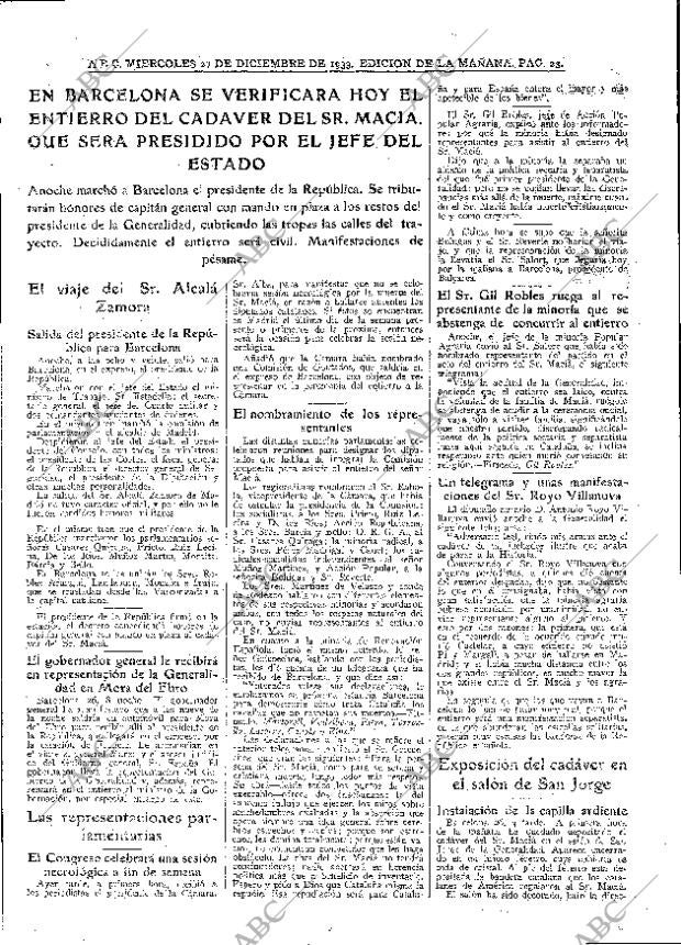 ABC MADRID 27-12-1933 página 23