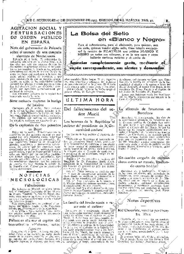 ABC MADRID 27-12-1933 página 41