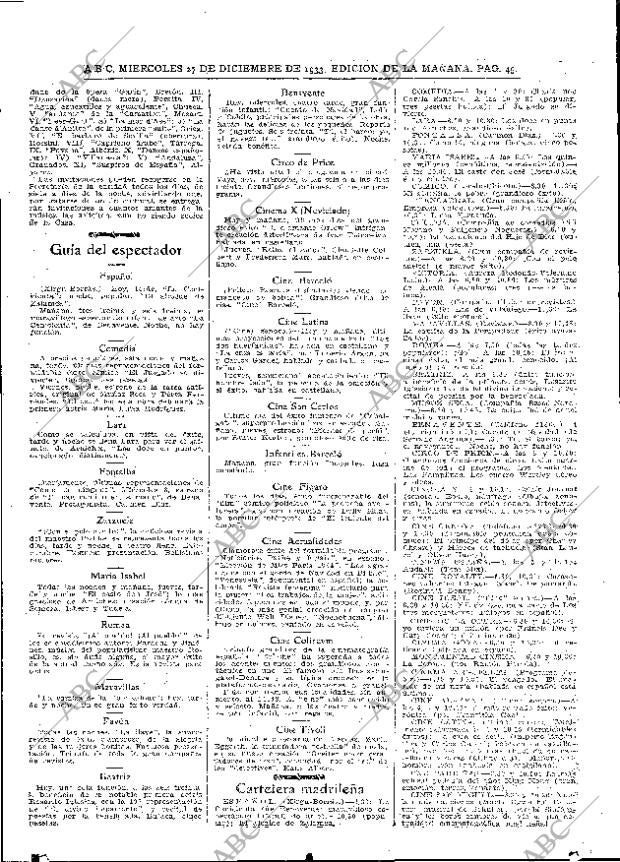 ABC MADRID 27-12-1933 página 45